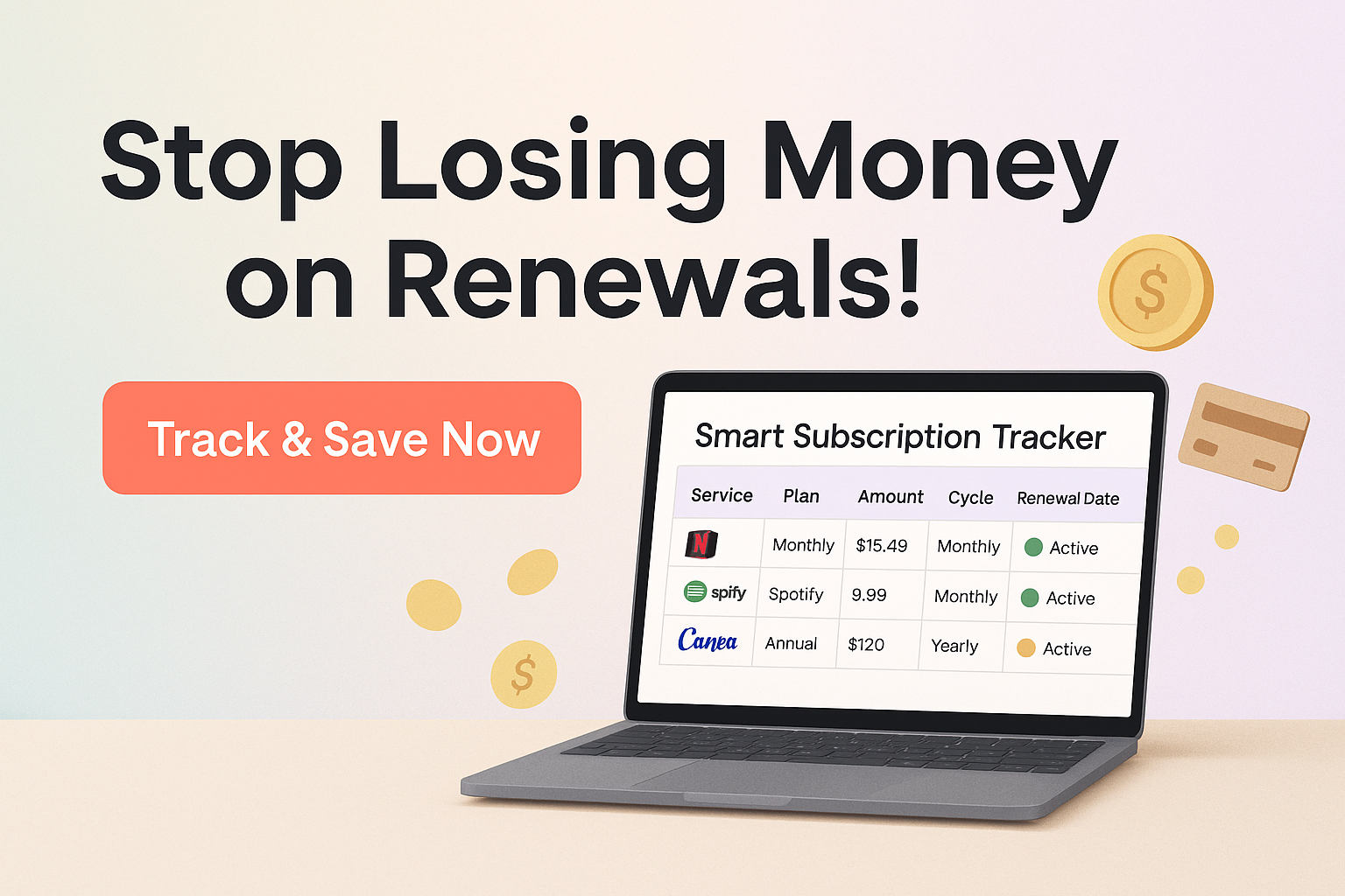 The Smart Subscription Tracker Stop Losing Money on Renewals