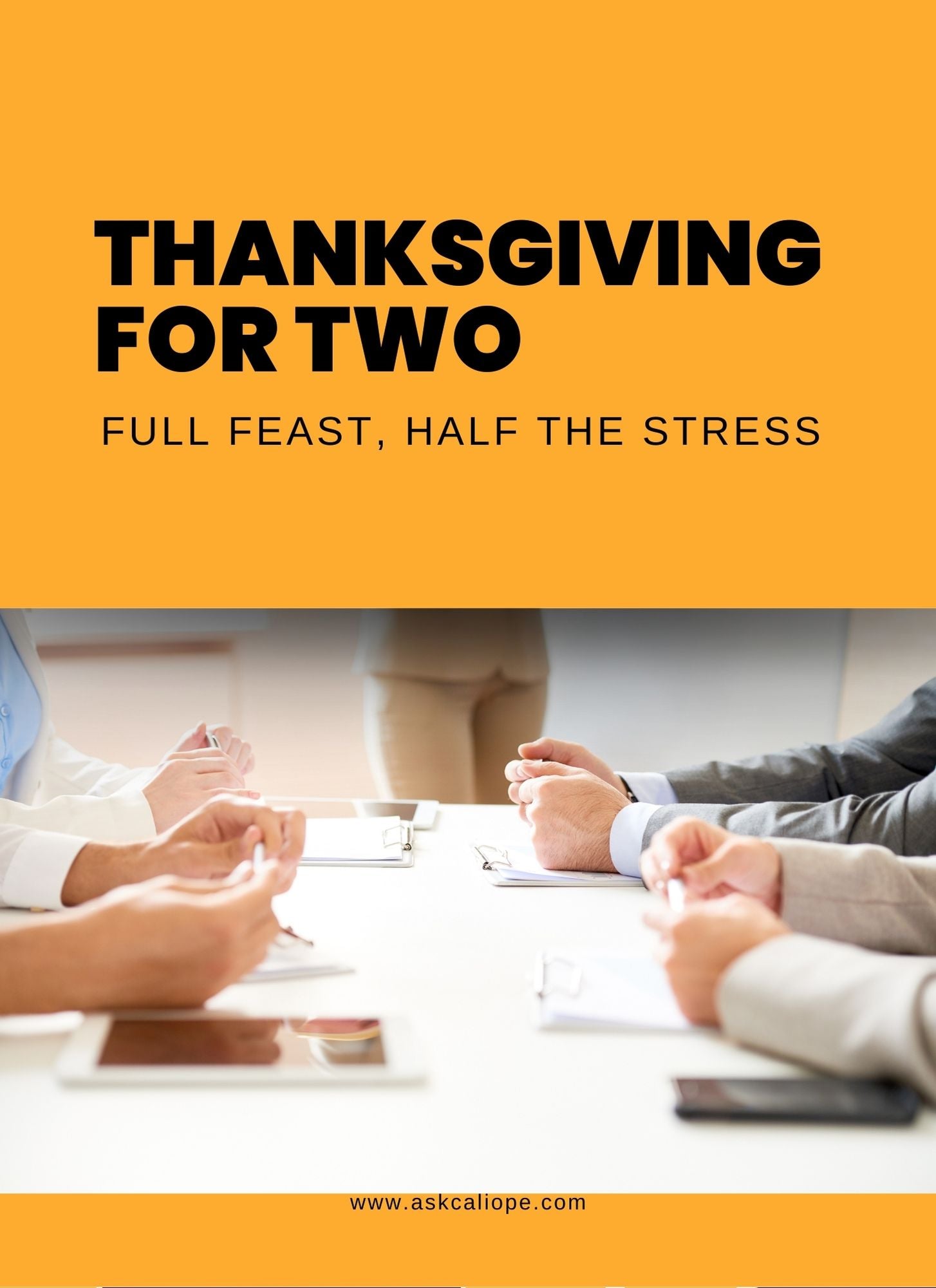 Two-Person  Small-Group Thanksgiving Menu in 90 Minutes