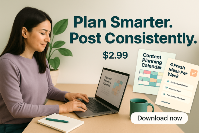 One-Page Social Planner Plan Your Content in Minutes